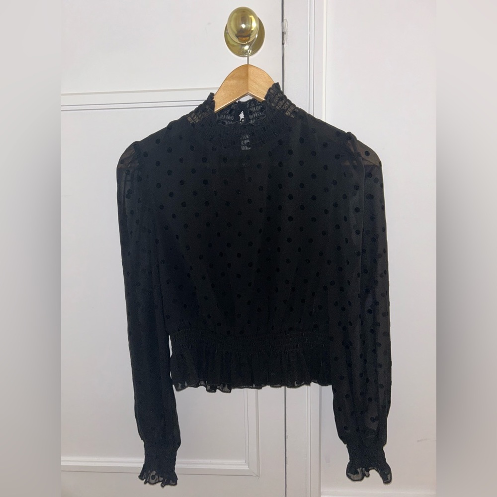Lucy Pair Polka Dot Sheer Blouse